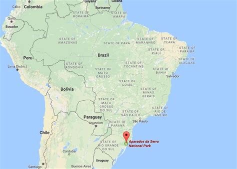 da serra national park brazil map